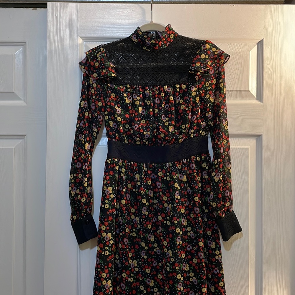 COPY - ModCloth x Anna Sui Floral Long Sleeve MIDI Dress